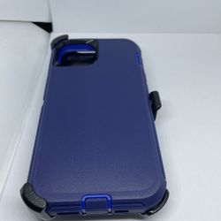 For iPhone 13 Blue Case With Belt Clíp Holster 