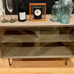 Vintage MCM 1960s Gray Laminate Credenza (Available if listed *Please read full description*)