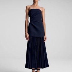 A.L.C - AUSTIN STRAPLESS PLEATED DRESS