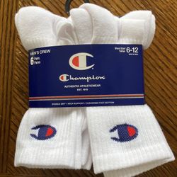 NWT Champion Men’s Crew Socks 6 pairs 