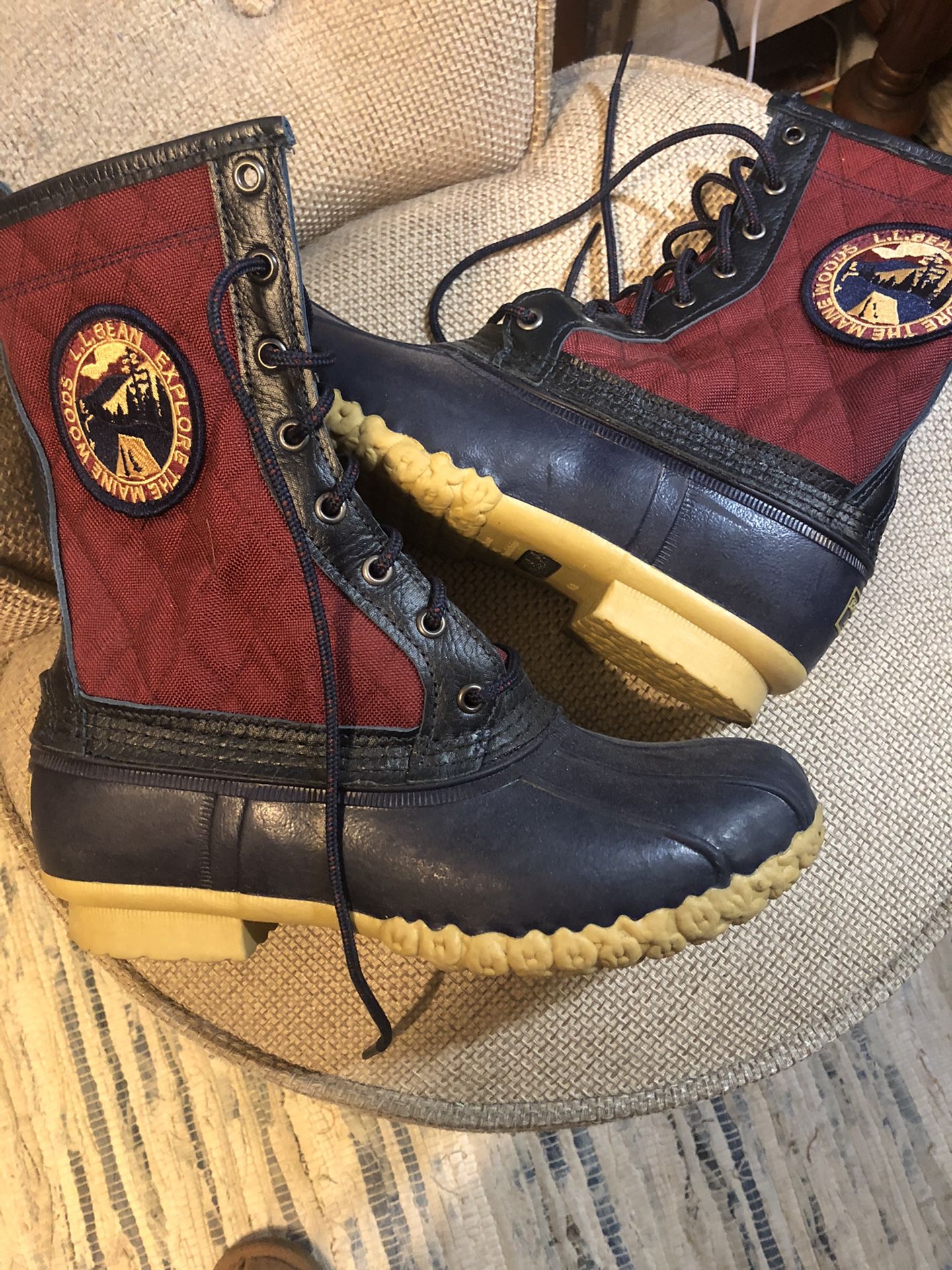LL Bean Womens Size 9 Quilted Patch Boots Made In USA Brand New!