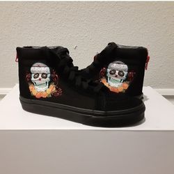 Vans Dia De Los Muertos Kids Size 1 Youth