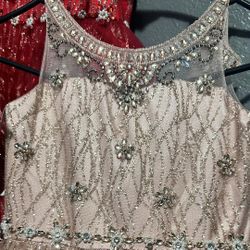 little girl rose gold dress
