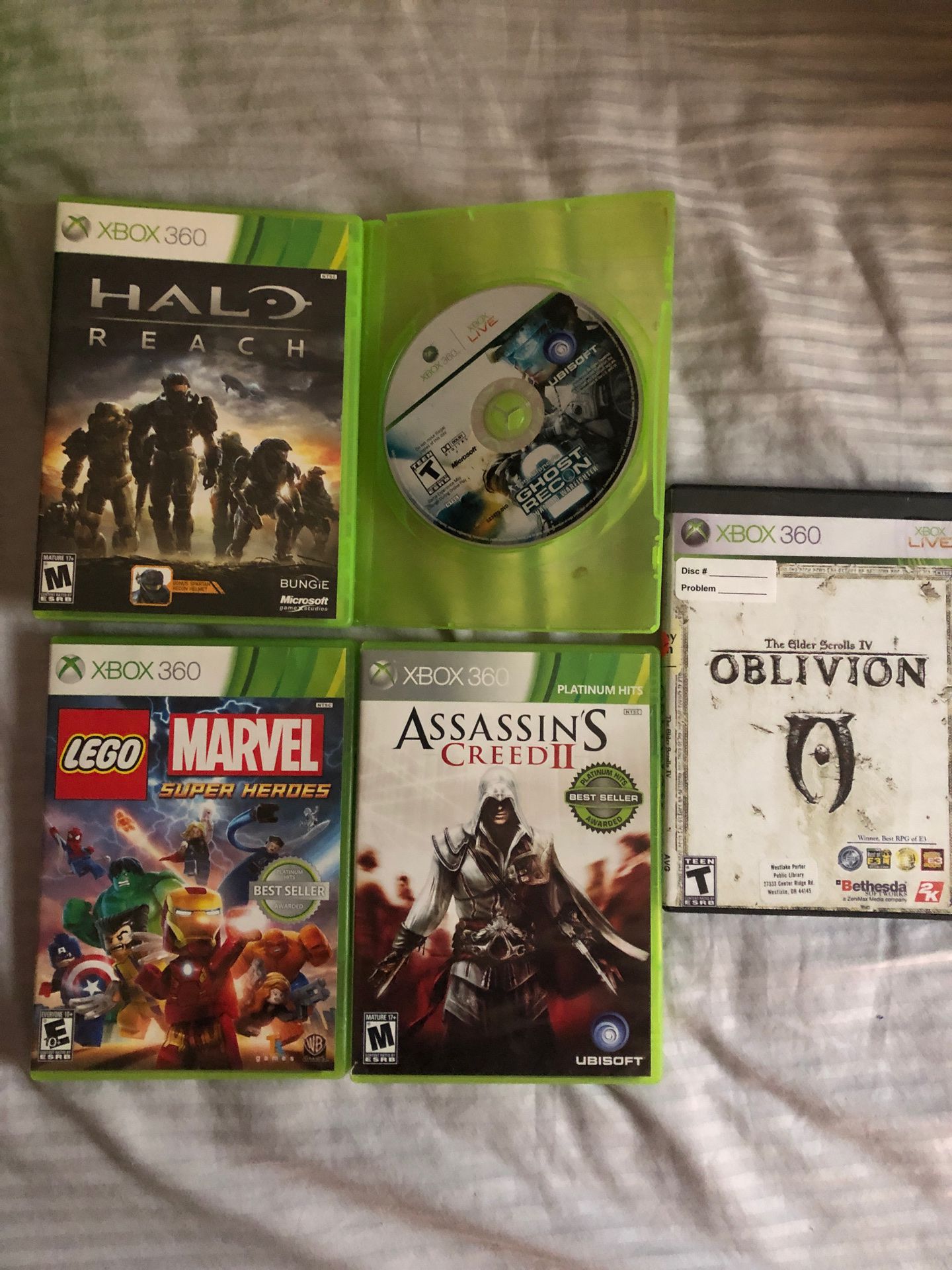 5 Xbox 360 games lot