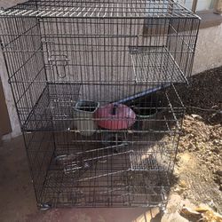 Dog Or Cat Crate 3 Levels Kennel