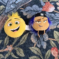 Set Of 2 Emoji Movie Plushes 