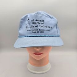 Vintage 1986 6th Annual Moorhead Knights of Columbus Scramble Golf Tournam. Hat. 4