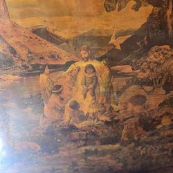 Large Painting On Wood. 