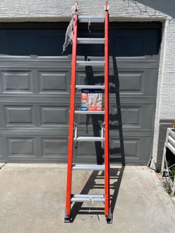 Werner 16 ft. Fiberglass Extension Ladder (15 ft. Reach Height) with 300 lb. Load Capacity Type IA Duty Rating