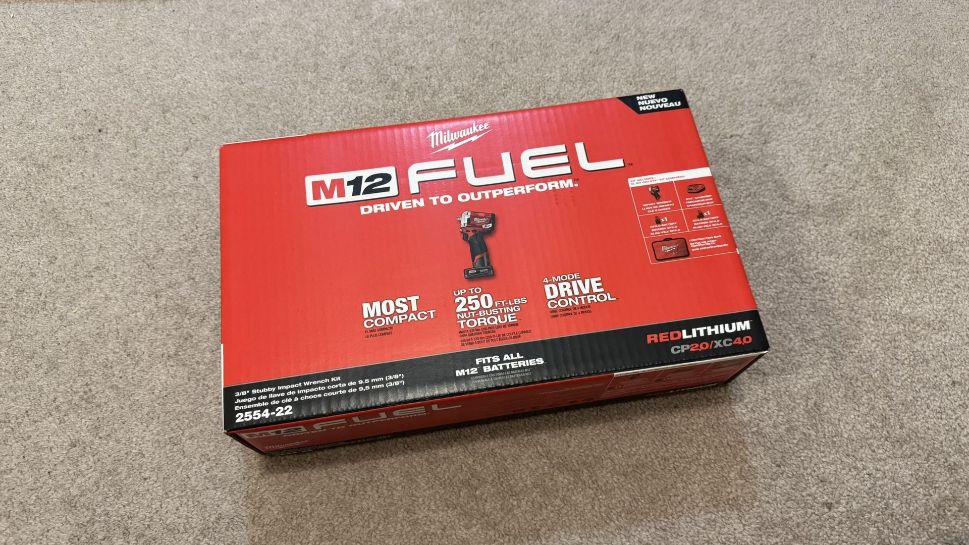 Milwaukee 3/8 Stubby Impact Kit