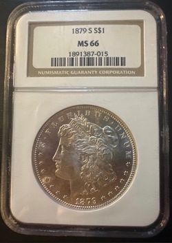 1879‑S Morgan Silver Dollar — NGC Certified MS66   Certification #: 1891387‑015
