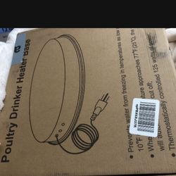 Chicken Water Heater Base for Chicken Waterer Poultry Drinker Heated Water Stainless Steel Heater for Winter Deicer Poultry Care