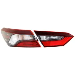 Left Driver Side LED Inner and Outer Taillight Fit for 2021-2024 Toyota Camry XSE XLE With Bulbs