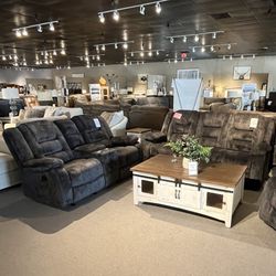 Manual Reclining Sofa And Loveseat 