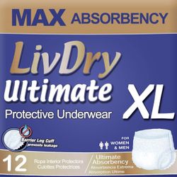 LivDry Ultimate XL Adult Incontinence I Underwear, X(369)