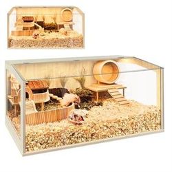 Prolee Hamster Cage Chewproof, Large Hamster Cages and Habitats 32 Inch Guinea Pig Cages Openable Top with Acrylic Sheets Solid Built, 32"