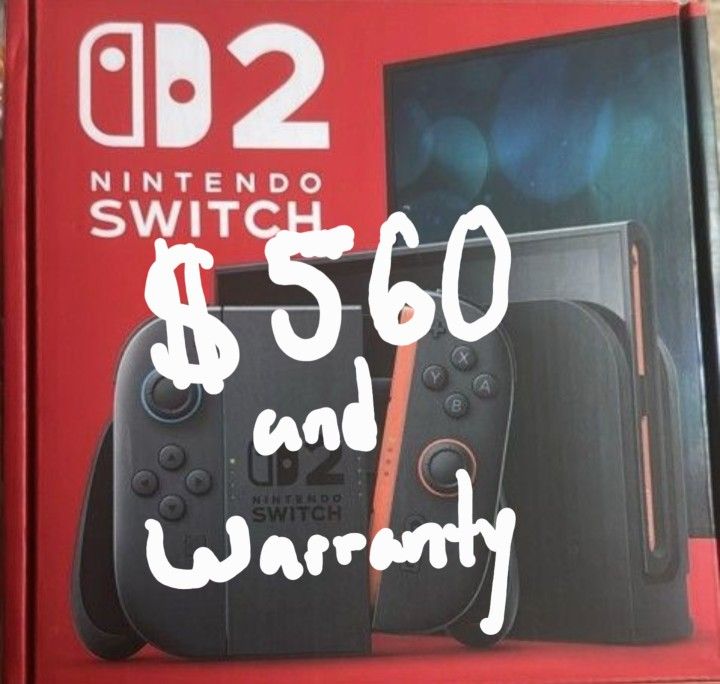 Nintendo Switch 2 System - Nintendo
Switch 2 With Warranty And Proof Of Purchase