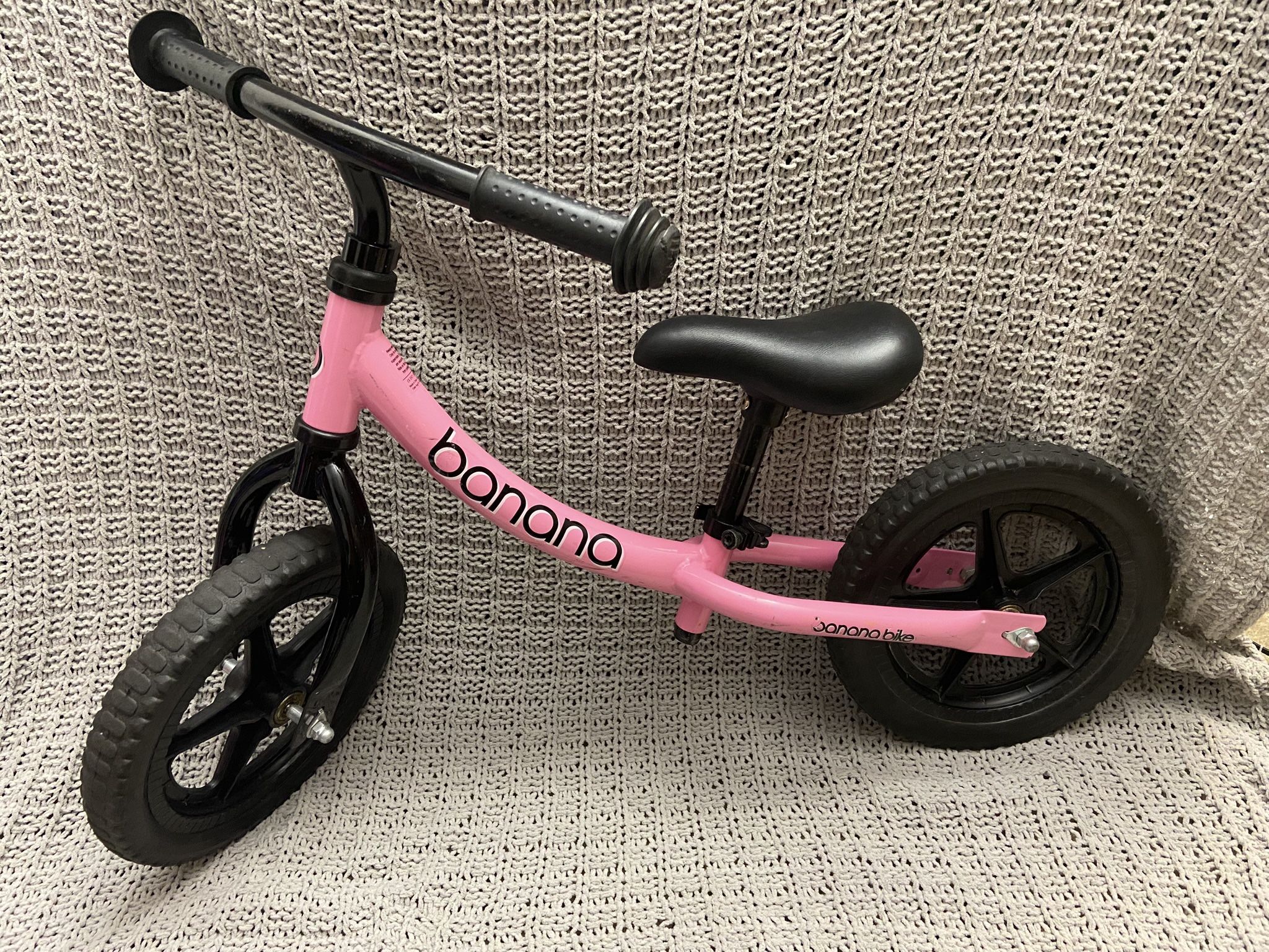 Pink Banana Balance Kids Bike