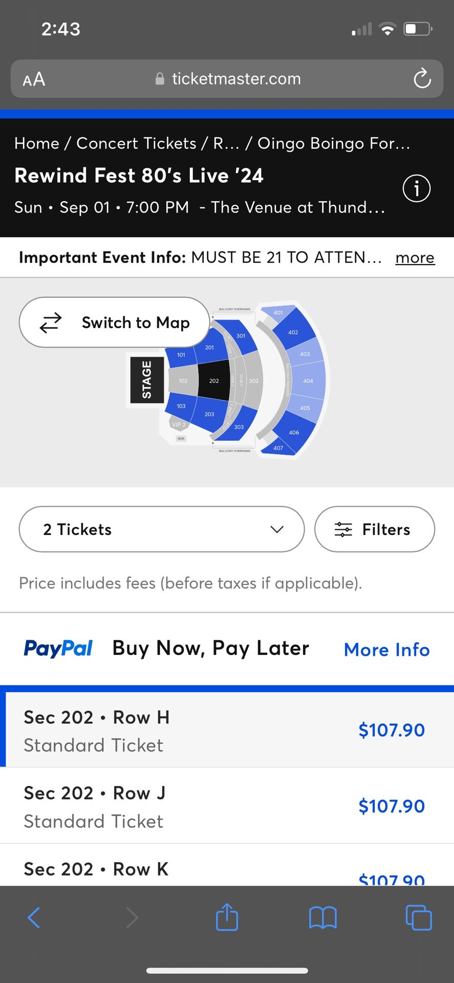 Rewind Tickets At Thunder Valley