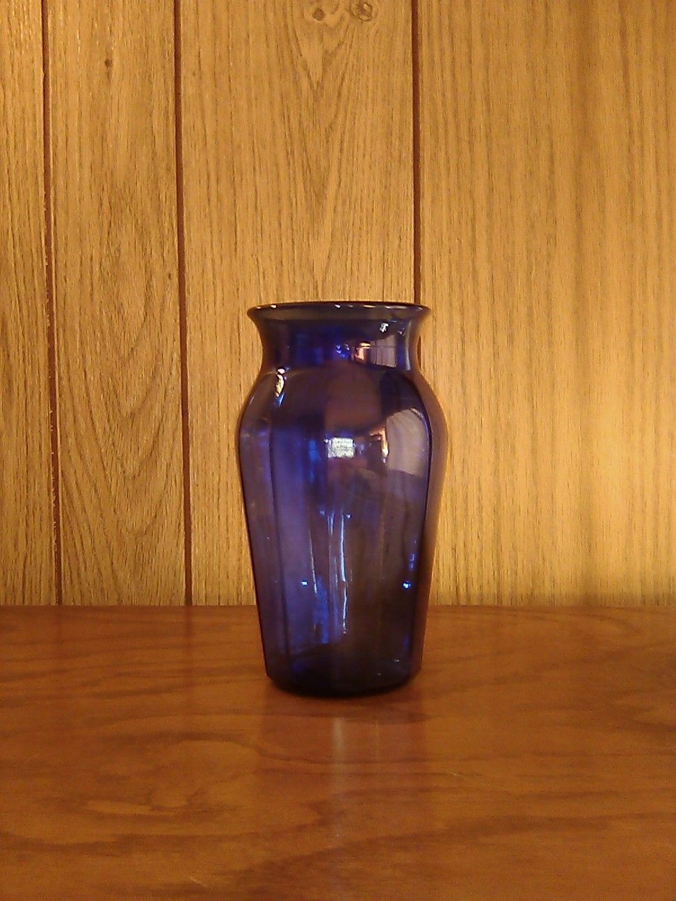 Vintage Hazel Atlas Cobalt Blue Paneled Vase