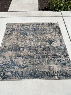 5” x 5” square Rug Blue/Greg