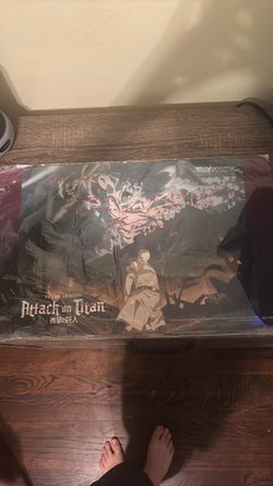 Attack on titan mouse pad signed by Arron yegar