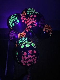 Neon Balloons Glow In The Dark