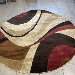 Thick 8x8 Round Area Rug New