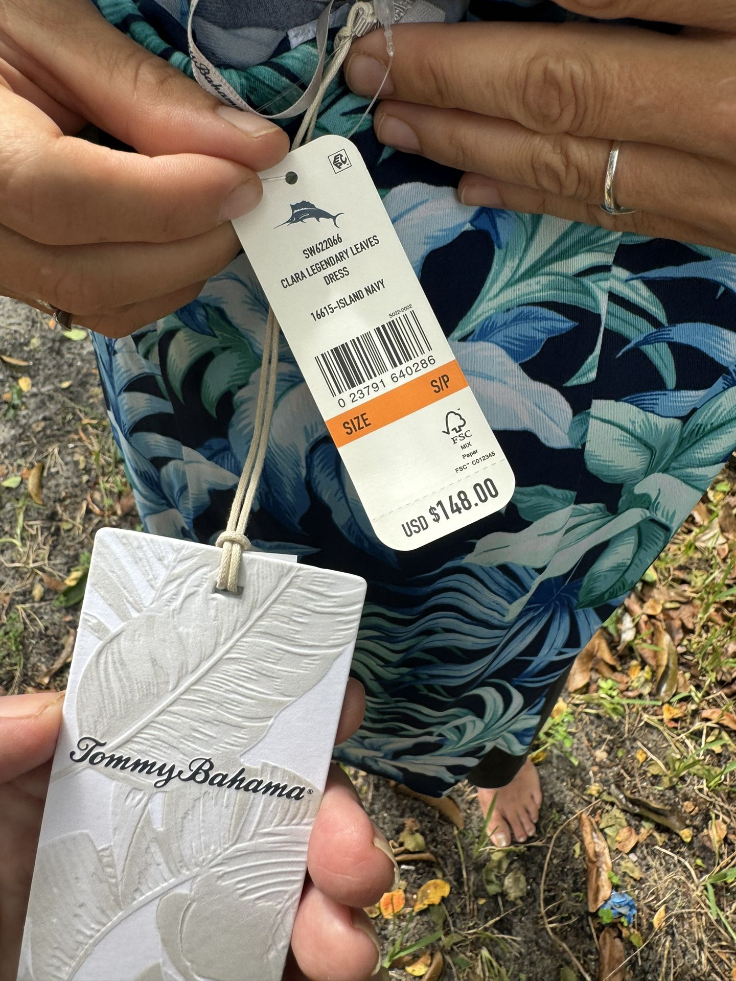 Tommy Bahama Clara Legendary Leaves Halter Dress