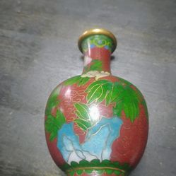 Miniature Vintage Cloisonne Vase:
