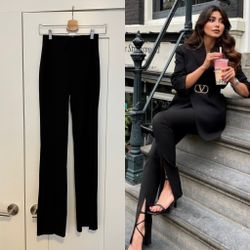 Bershka slip ends black casual Pants