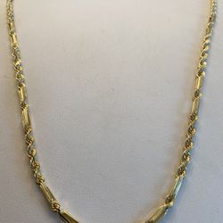 14KT GOLD MILANO/ROPE CHAIN 17.6g 24”