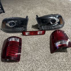 OEM Projector Headlights, tail lights and third break light for Ram 1500