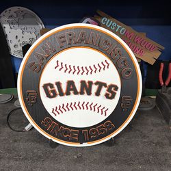 Light up Giants round logo