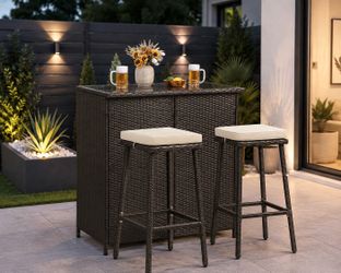 New Bar set table with stools