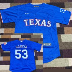Texas Rangers Royal Blue Garcia Baseball Jersey