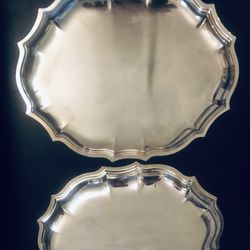 Vintage Two Beautiful Sheffield Silverware Tray 