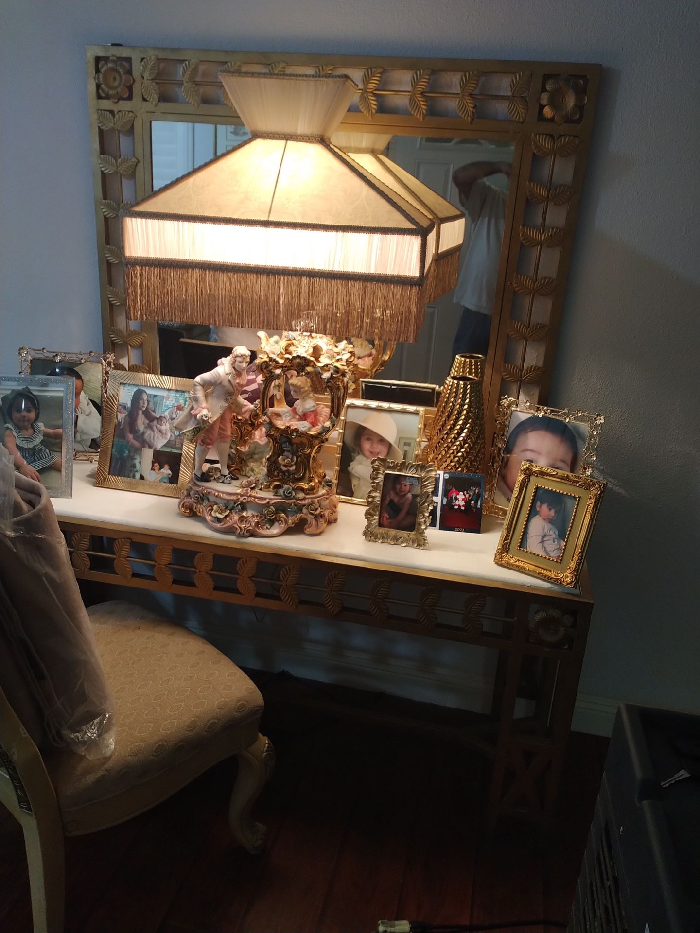 Hallway Table And Mirror. $200