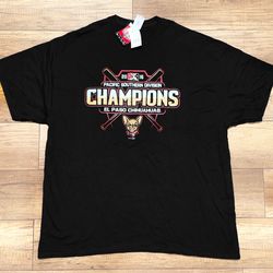 El Paso Chihuahuas MiLB Minor League Baseball Champions Graphic T Shirt Mens 2XL