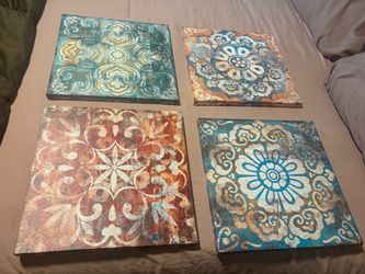 4 beautiful wall canvas prints