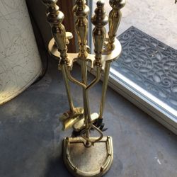 Metal Fireplace Tool Set