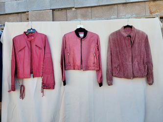 vintage leather jackets , size small , read post for prices,  brands and sizes