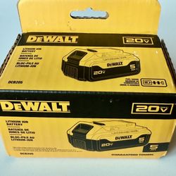 NEW DeWalt 20V MAX 5.0Ah Lithium-Ion Battery (DCB205) – Sealed