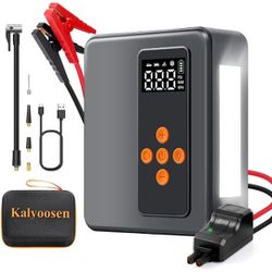 Jump Starter with Air Compressor,8000A 160PSI 32000mAh 12V Car Battery,Tire Inflator