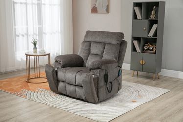 Brand New Recliner Sofa, Massage Chair With Electric And Heat Cushion, Hidden Cup Holder.