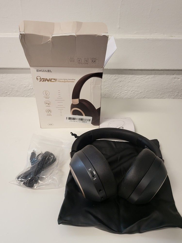 Active Noise Cancelling Headphones, 100H Playtime Headphones Wireless Bluetooth Headphones