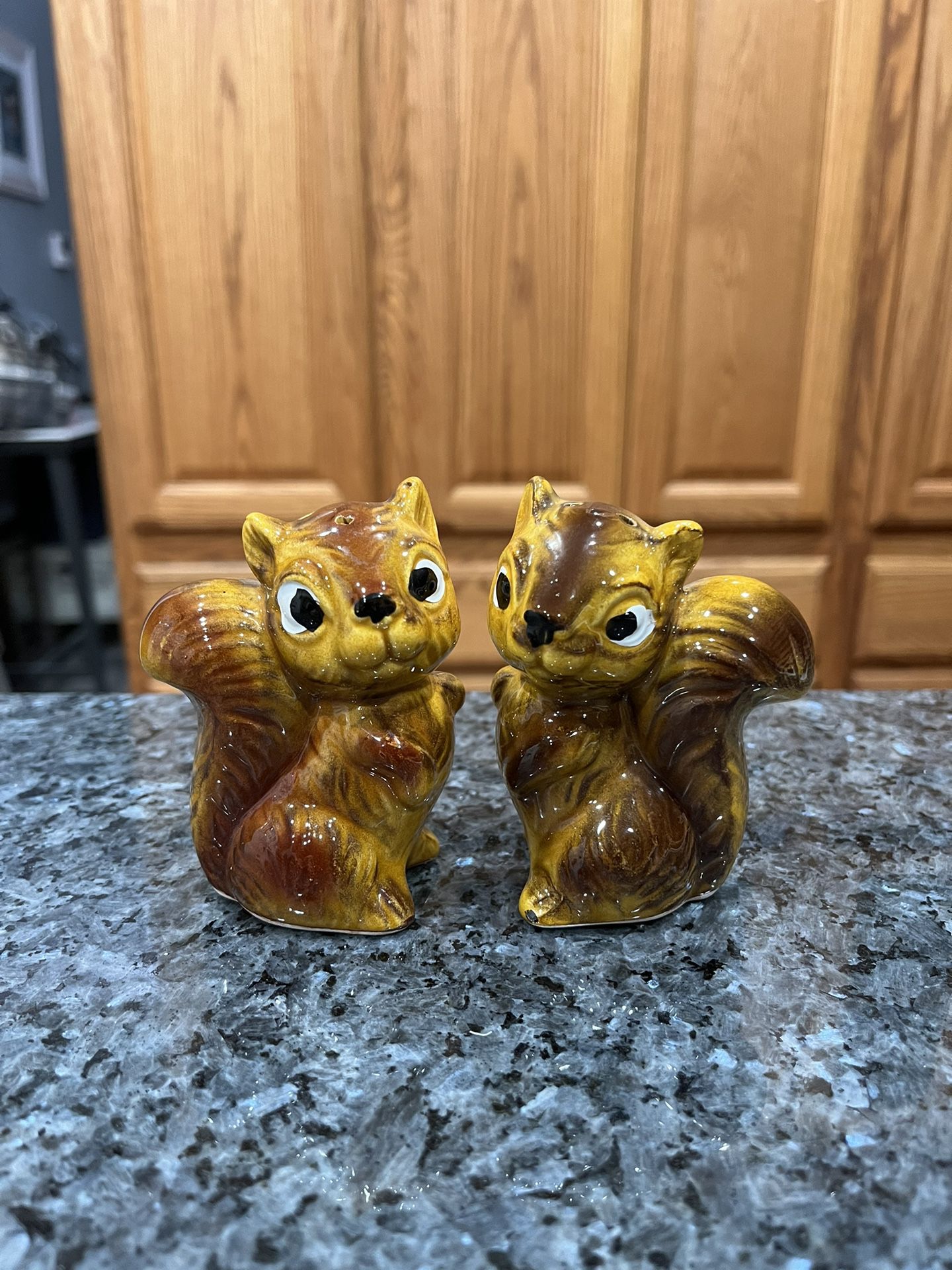 Vintage Squirrels Pair Of Salt And Pepper Shakers.  Preowned 