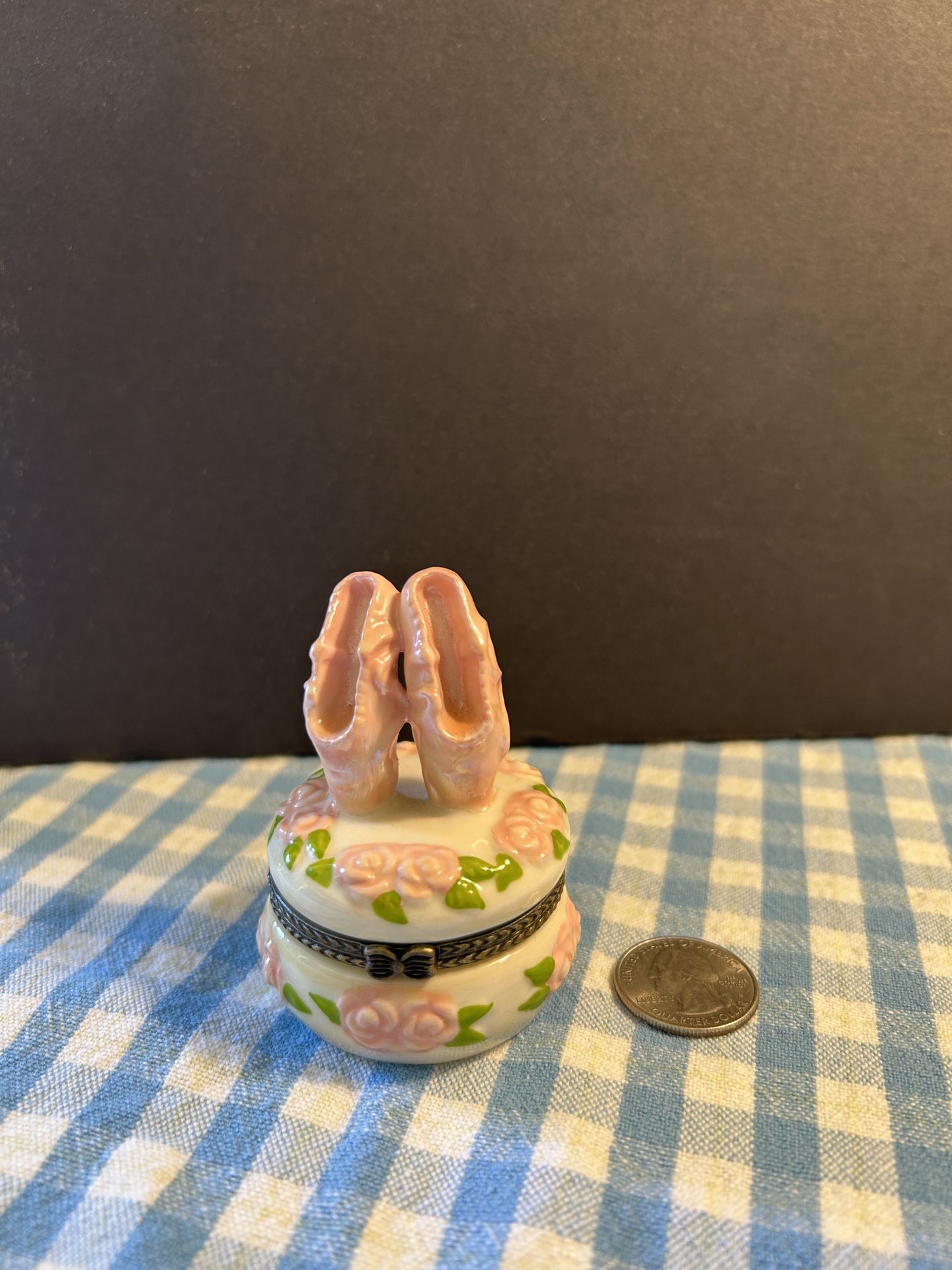 Glass Ballet Shoes Trinket Box