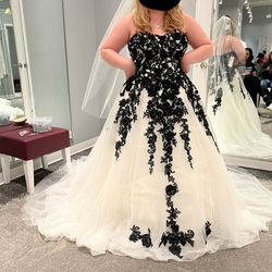 Size 14 Wedding Dress - David's Bridal Diamond collection