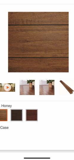 Home Decorators Collection Strand Woven Distressed Dark Honey 1/2 in. T x Multi Width x 72 in. L Solid Bamboo Flooring